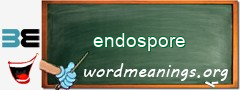 WordMeaning blackboard for endospore